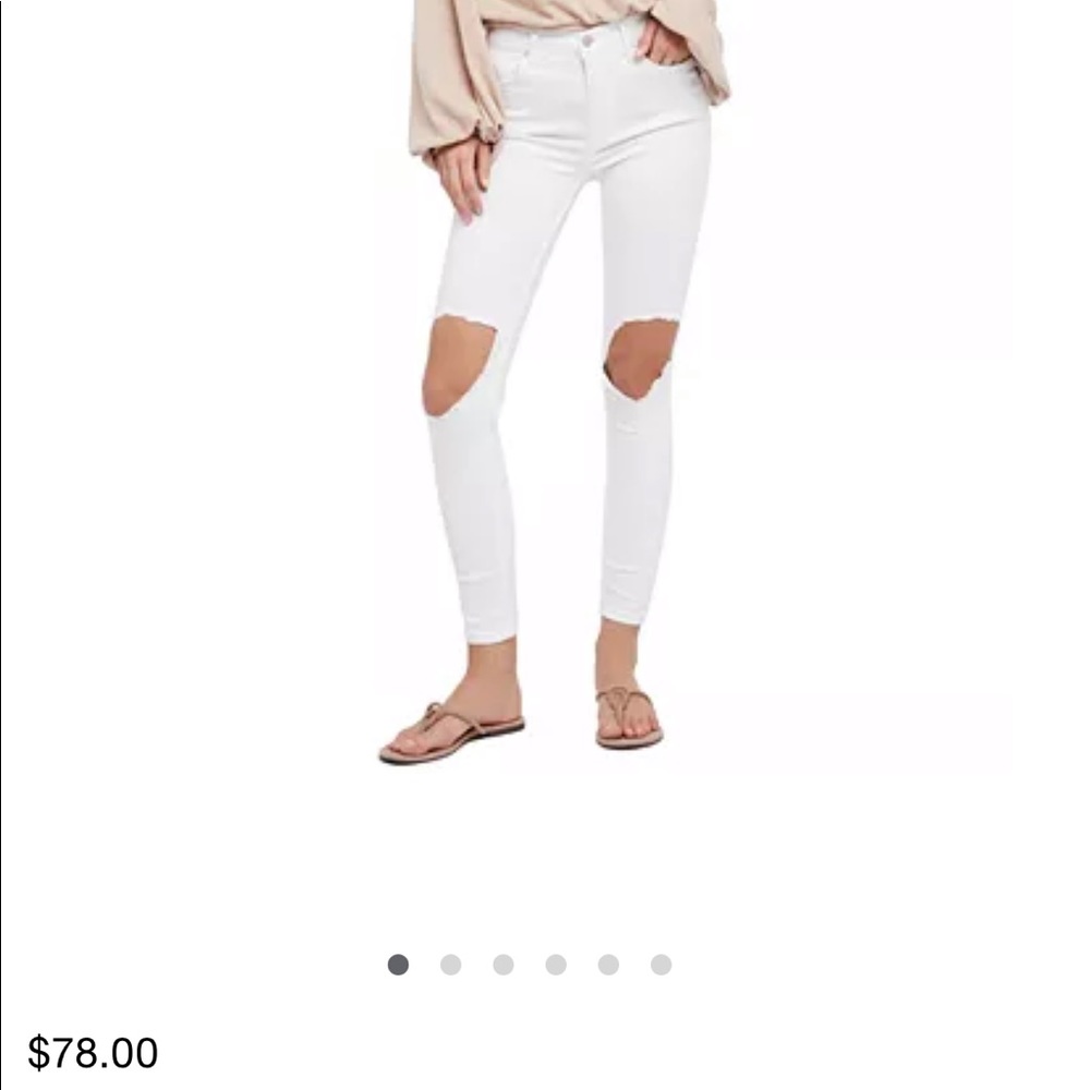 Free People White Skinny Jean 26R